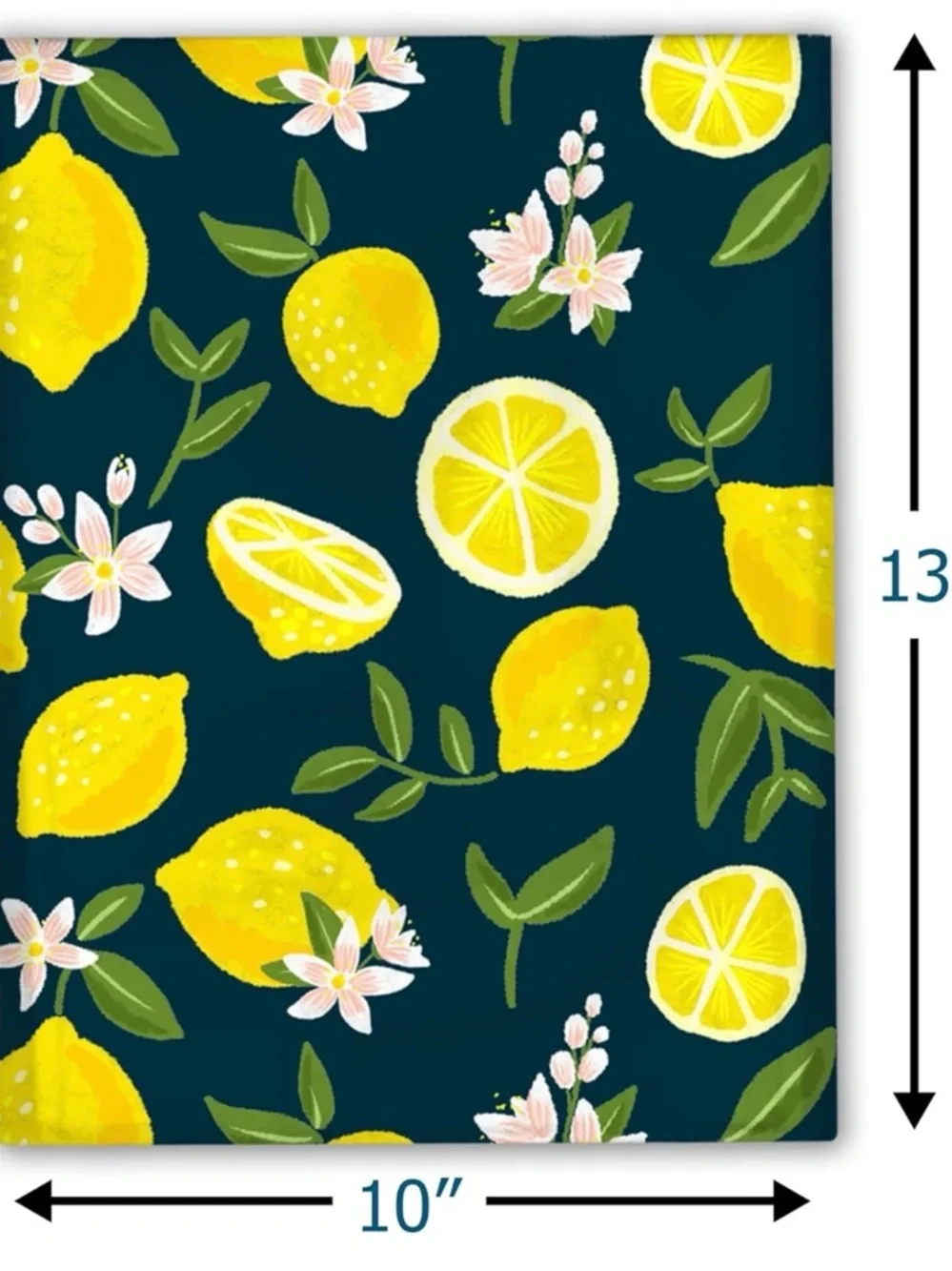 20 - Navy Lemon Print Poly Mailers 10x13